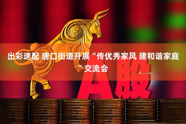 出彩速配 唐口街道开展“传优秀家风 建和谐家庭”交流会